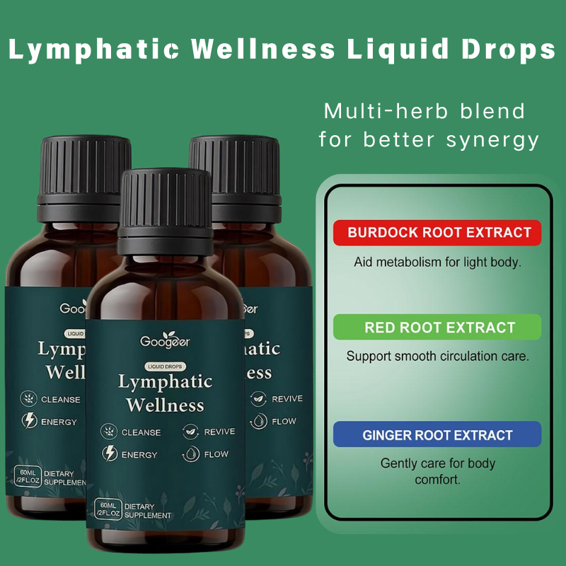 Herbal And Wellness - Gouttes liquides de soutien lymphatique 60